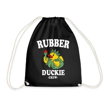 Rubber Duck Yellow Duck Crew Bathing Ducks Ducks - Drawstring Bag - black - Front
