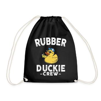Rubber Duck Yellow Duck Crew Bathing Ducks Ducks - Drawstring Bag - black - Front