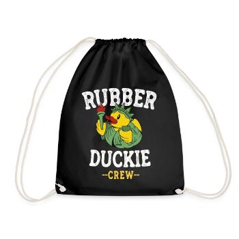 Rubber Duck Yellow Duck Crew Bathing Ducks Ducks - Drawstring Bag - black - Front