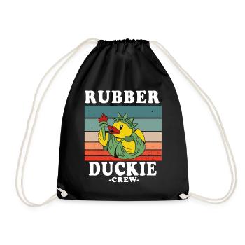Rubber Duck Yellow Duck Crew Bathing Ducks Ducks - Drawstring Bag - black - Front