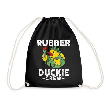 Rubber Duck Yellow Duck Crew Bathing Ducks Ducks - Drawstring Bag - black - Front