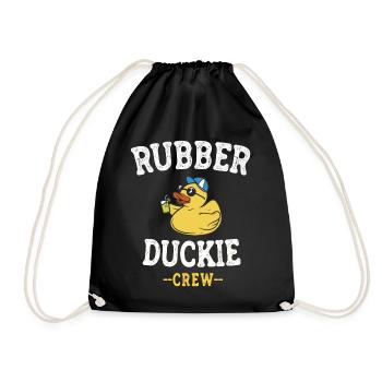Rubber Duck Yellow Duck Crew Bathing Ducks Ducks - Drawstring Bag - black - Front