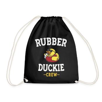 Rubber Duck Yellow Duck Crew Bathing Ducks Ducks - Drawstring Bag - black - Front