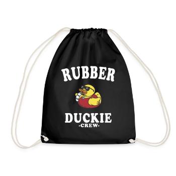 Rubber Duck Yellow Duck Crew Bathing Ducks Ducks - Drawstring Bag - black - Front