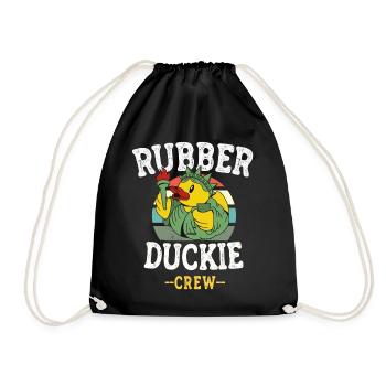 Rubber Duck Yellow Duck Crew Bathing Ducks Ducks - Drawstring Bag - black - Front
