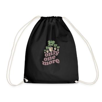 Only one plant left, horticulture flower garden - Drawstring Bag - black - Front