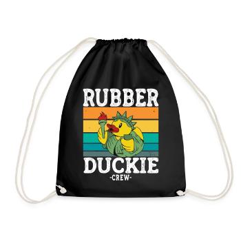Canard en caoutchouc Canard jaune Équipage Baignade Canards Canards Canards - Sac de sport léger - noir - Devant