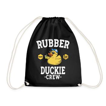 Rubber Duck Yellow Duck Crew Bathing Ducks Ducks - Drawstring Bag - black - Front