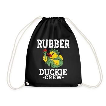 Rubber Duck Yellow Duck Crew Bathing Ducks Ducks - Drawstring Bag - black - Front
