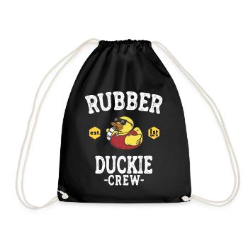 Rubber Duck Yellow Duck Crew Bathing Ducks Ducks - Drawstring Bag - black - Front