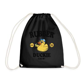 Gummiente Yellow Duckie Crew Bath Ducks Duckling - Turnbeutel - Schwarz - Vorne