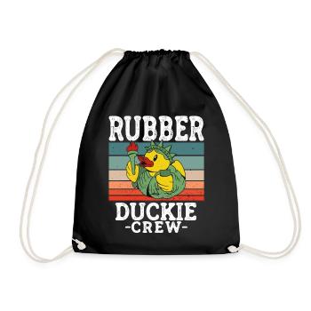 Canard en caoutchouc Canard jaune Équipage Baignade Canards Canards Canards - Sac de sport léger - noir - Devant