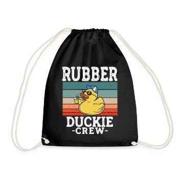 Rubber Duck Yellow Duck Crew Bathing Ducks Ducks - Drawstring Bag - black - Front