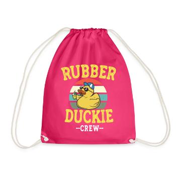 Rubber Duck Yellow Duck Crew Rubber Ducks Ducks Ducks - Drawstring Bag - fuchsia - Front