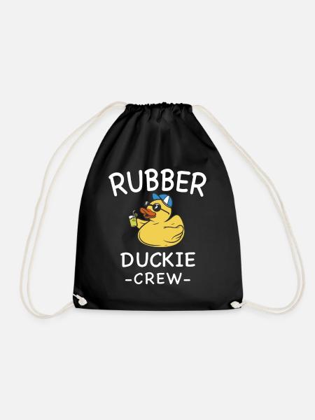Rubber Duck Yellow Duck Crew Bathing Ducks Ducks - Drawstring Bag - black