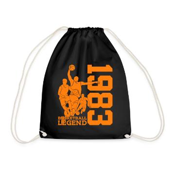 BASKETBALL LEGEND 1983 BASKETBALL 43RD BIRTHDAY - Drawstring Bag - black - Front