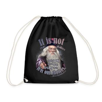 Harry Potter Spruch Von Albus Dumbledore - Turnbeutel - Schwarz - Vorne