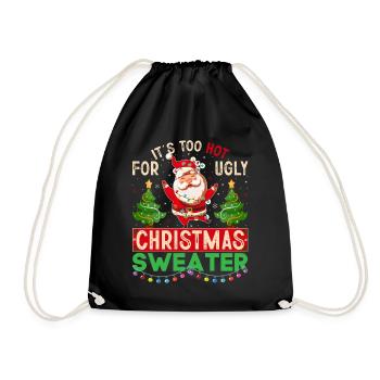 Il fait trop chaud pour les pulls de Noël moches - Sac de sport léger - noir - Devant