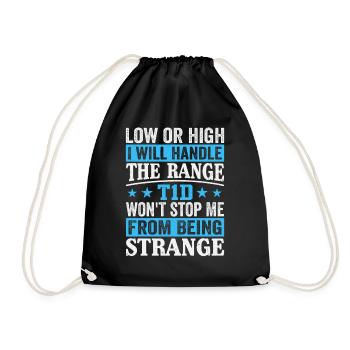 Diabète DT1 - Je m’occupe de la gamme - Sac de sport léger - noir - Devant