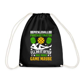Procrastinateur de pickleball - Je le fais après - Sac de sport léger - noir - Devant