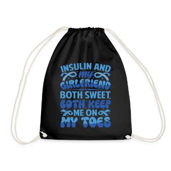 L’insuline et la petite amie sont toutes les deux douces, restent sur mes gardes - Sac de sport léger - noir - Devant