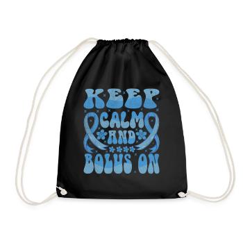 Gardez votre calme et votre bolus - Sac de sport léger - noir - Devant