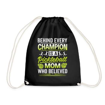 Derrière chaque champion, il y a une maman qui croyait - Sac de sport léger - noir - Devant