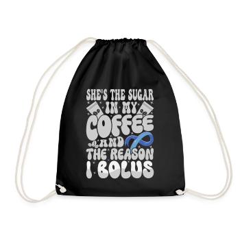 Elle est le sucre dans mon café - Sac de sport léger - noir - Devant