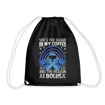 Elle est le sucre dans mon café - Sac de sport léger - noir - Devant