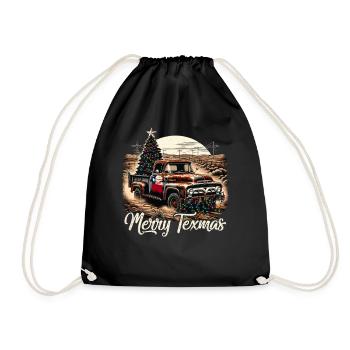 Merry Texmas – Pick-up-truck - Turnbeutel - Schwarz - Vorne
