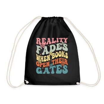 Dicton de rat de bibliothèque - lecteur de livre passionné - Sac de sport léger - noir - Devant