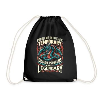 Les problèmes des dragons sont légendaires – Médiéval - Sac de sport léger - noir - Devant