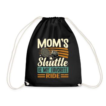 BADMINTON Moms Shuttle - Kids Shuttle - Drawstring Bag - black - Front