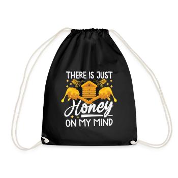 Juste du miel dans mon - Amoureux des abeilles - Sac de sport léger - noir - Devant