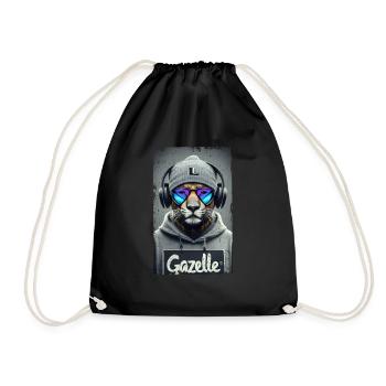 Tiger Gazelle Hipster - Turnbeutel - Schwarz - Vorne