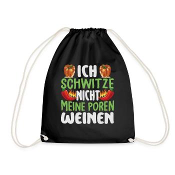 I Don't Sweat My Pores Cry - Chili Cook - Drawstring Bag - black - Front