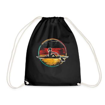 Germany Flag Rowing Female - Drawstring Bag - black - Front