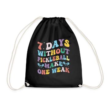 Pickleball Player Pickleball Tournament Attire - Drawstring Bag - black - Front