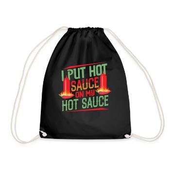 Spicy Food Pepper Lover Outfit for Spicy - Drawstring Bag - black - Front