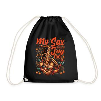 Tenue de Noël de musicien de fanfare de saxophone - Sac de sport léger - noir - Devant