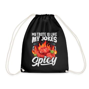 Red Hot Chili Sauce Épicé Amateur de Nourriture Pizza Robe - Sac de sport léger - noir - Devant