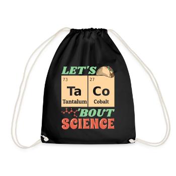 Enseignant, Étudiant, Drôle, Blague, Let’s Taco, Bout Science - Sac de sport léger - noir - Devant