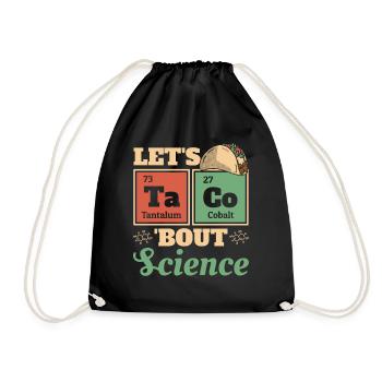 Chimiste Humour Drôle Blague Let’s Taco Bout Science - Sac de sport léger - noir - Devant