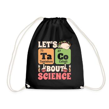 Chimie École Humour Drôle Let’s Taco Bout Science - Sac de sport léger - noir - Devant