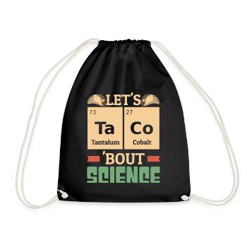 Enseignant, Étudiant, Drôle, Blague, Let’s Taco, Bout Science - Sac de sport léger - noir - Devant