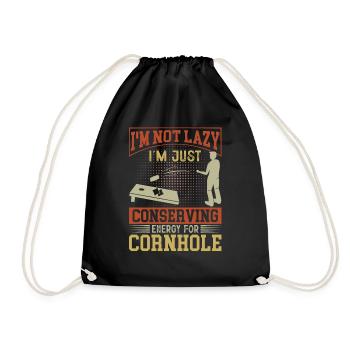 Corn Hole Player Bean Bags Hitting Holes Outfit - Turnbeutel - Schwarz - Vorne