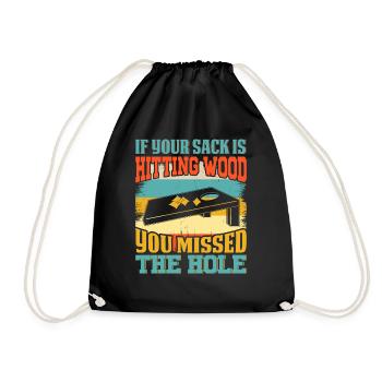 Cornhole Playing Enthusiast Cornhole Lover Outfit - Sac de sport léger - noir - Devant