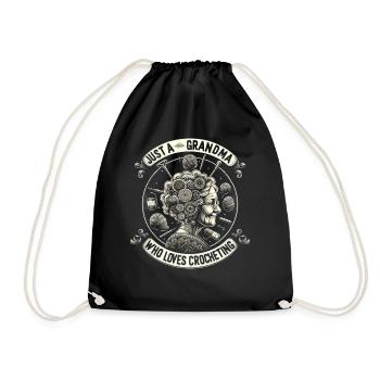 Crochet Crochet Fil Tricot Vêtements - Sac de sport léger - noir - Devant