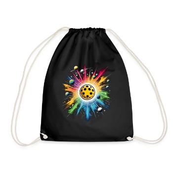 Pickleball tennis ball basketball sports lovers - Drawstring Bag - black - Front