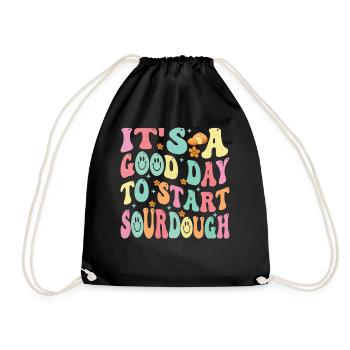 Bäckerei-bäcker-brotliebhaber-sauerteig-enthusiast - Turnbeutel - Schwarz - Vorne